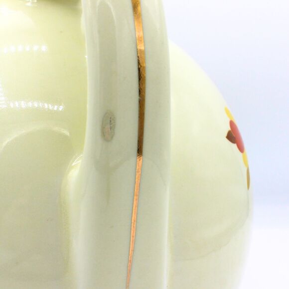 Vintage Hall Ball Pitcher Autumn Leaf Pattern Large Jug Dining Table Fall Decor - Picture 5 of 7